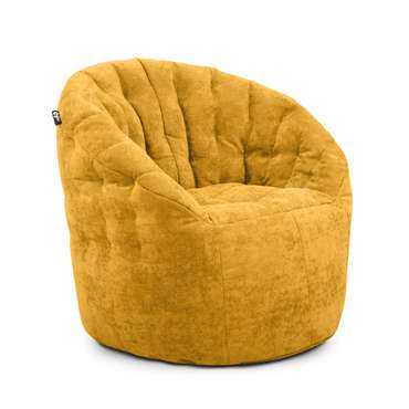 Бескаркасное кресло-мешок Австралия Velvet XXXXL желтого цвета