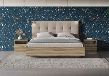 Кровать Vena 160х200 с изголовьем графитового цвета без основания и подъемного механизма 