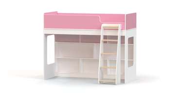 Детская кровать-чердак Ridgimmi 3.2 бело-розового цвета