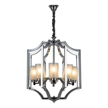 Подвесная люстра Vigatto LDP 1224-8 CHR (стекло, цвет белый)