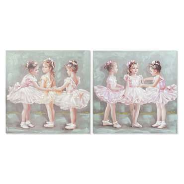 Картина 80 x 3 x 80 cm Балерина традиционный (2 штук)