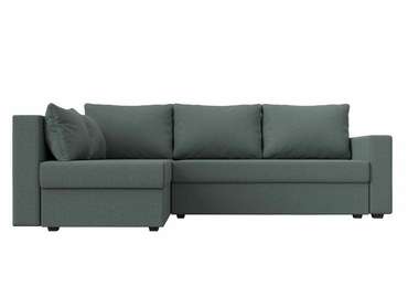 Угловой диван-кровать Мансберг серого цвета левый угол