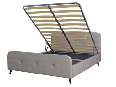 Кровать Raguza 180х200 серого цвета с подъемным механизмом