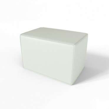 Банкетка Куб 60 белого цвета (экокожа)