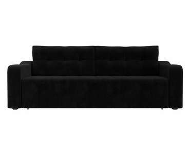 Прямой диван-кровать Лиссабон черного цвета