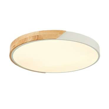Светильник потолочный Белый, Светлое дерево/Белый LED 1*45W