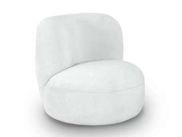 Кресло Patti в обивке из меха белого цвета