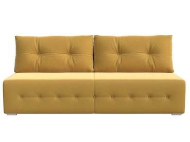 Прямой диван-кровать Лондон желтого цвета