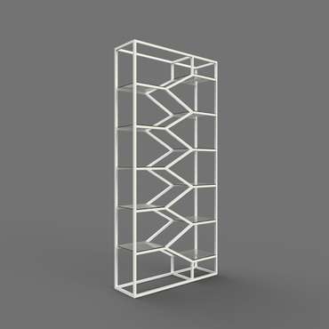 Стеллаж "Aurora" белый с бронзовым стеклом (2000х900х300)