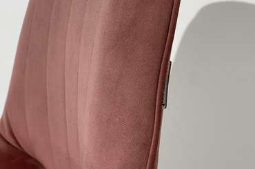 Стул Лари коричнево-розового цвета с белыми ножками