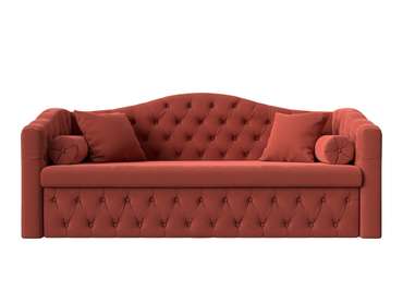 Прямой диван-кровать Мечта кораллового  цвета