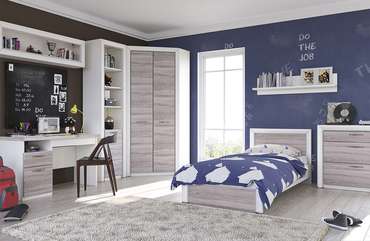 Кровать Olivia бело-бежевого цвета без подъемного механизма