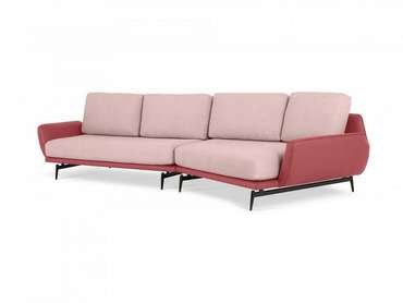 Угловой диван правый Ispani розового цвета