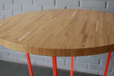 Обеденный стол Oak Round коричнево-оранжевого цвета