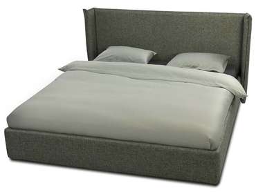 Кровать с подъемным меxанизмом Lofty 140х190 серого цвета 