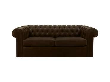Диван Chesterfield темно-коричневого цвета 