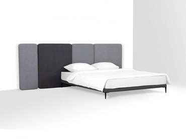 Кровать Licata 160х200 композиция 3 серого цвета