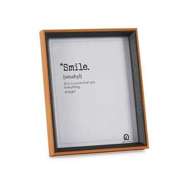Фоторамка Стеклянный Чёрный Коричневый Деревянный MDF (22 x 27 x 3 cm) (6 штук)