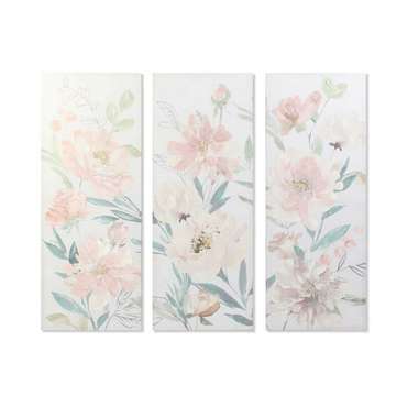 Картина Цветы 55 x 3 x 135 cm Shabby Chic (3 Предметы)