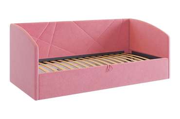 Кровать Квест 90х200 розового цвета с подъемным механизмом