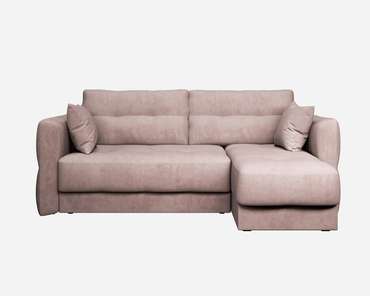 Диван-кровать угловой правый Ricco розового цвета