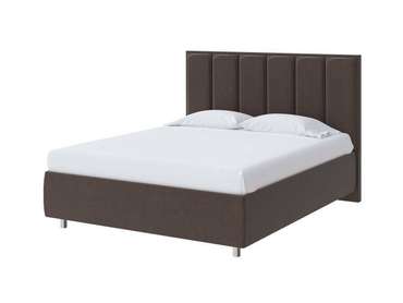 Кровать без основания Routa 120х190 темно-коричневого цвета (рогожка)