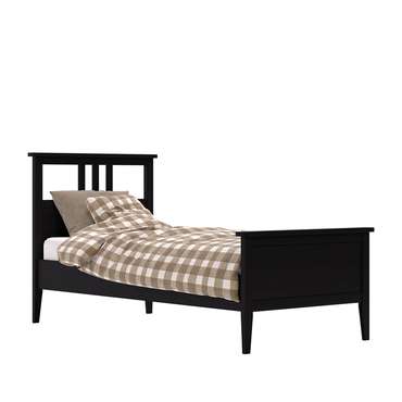 Кровать Мира 90х200 черного цвета с основанием