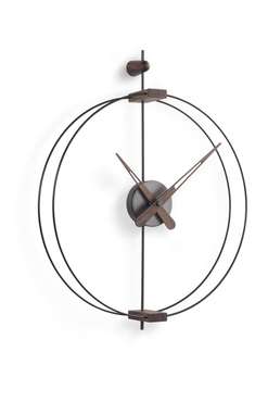 Настенные часы Micro Barcelona серо-коричневого цвета