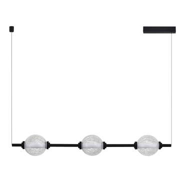 Светильник подвесной ST-Luce Черный/Прозрачное кракелированное стекло LED 3*8,5W 3000K PEEK