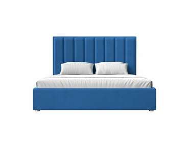 Кровать Афродита 160х200 с подъемным механизмом голубого цвета
