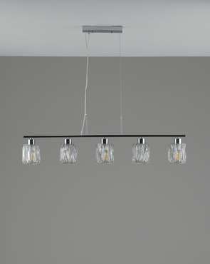 Люстра подвесная Prismique V11688-5P серебристого цвета