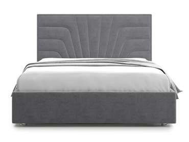 Кровать Premium Milana 160х200 серого цвета с подъемным механизмом