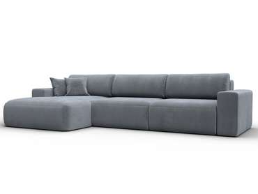 Угловой диван-кровать Лига 036 Классик Лонг серого цвета левый