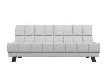 Прямой диван-кровать Винсент белого цвета (экокожа)