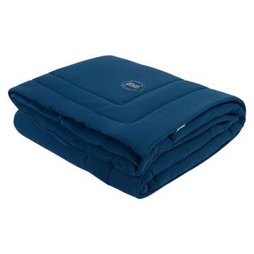 Трикотажное одеяло Роланд 220х235 синего цвета