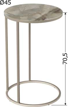 Стол кофейный Остин УФ серо-бежевого цвета