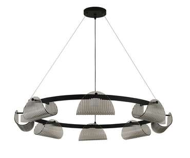 Люстра Каспи черный d95 h150 Led 8*6W (4000K)