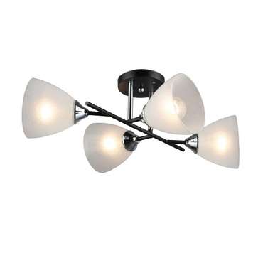 Потолочная люстра MD.2142-4-S-BK+CH (стекло, цвет белый)