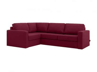 Угловой диван-кровать Peterhof бордового цвета