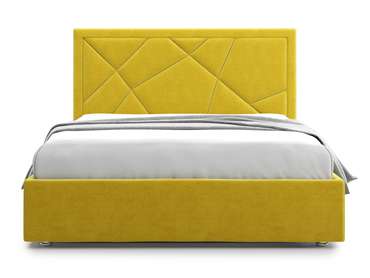 Кровать Premium Milana 3 140х200 желтого цвета с подъемным механизмом