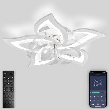 Люстра-вентилятор Ledfan LED LAMPS 81487 (акрил, цвет белый)