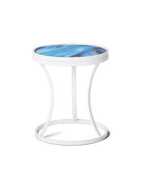 Кофейный столик Martini бело-голубого цвета