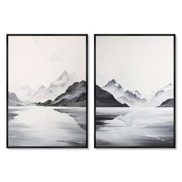Набор из двух репродукций картин Landscape collection, Reflection, 2024г.