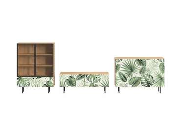 Композиция Frida 7 с принтом Monstera на металлических ножках