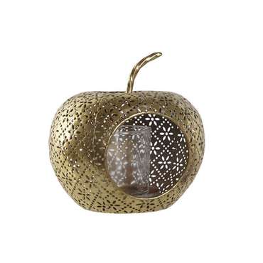 Подсвечник Home ESPRIT Позолоченный Металл Стеклянный 14 x 14 x 13 cm