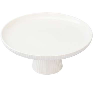 Подставка для торта Soft Ripples Dual Glazing белого цвета