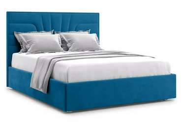 Кровать Premium Milana 180х200 синего цвета с подъемным механизмом