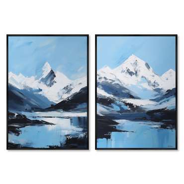 Набор из двух репродукций картин Landscape collection, The peaks, 2024г.