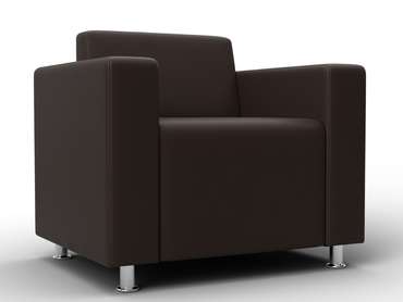Кресло Лига-093 ВН темно-коричневого цвета (экокожа)