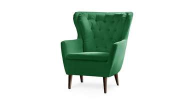 Кресло Дерби темно-зеленого цвета